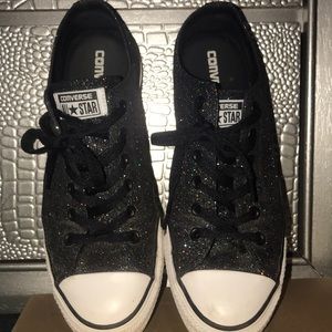Black sparkly All star Converse